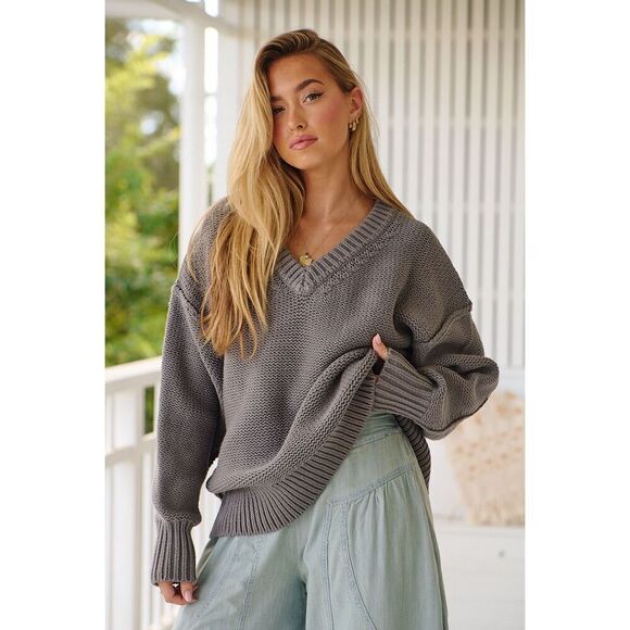 Free People Alli Oversized Chunky Heavy Sweater Medium - Picture 7 of 16